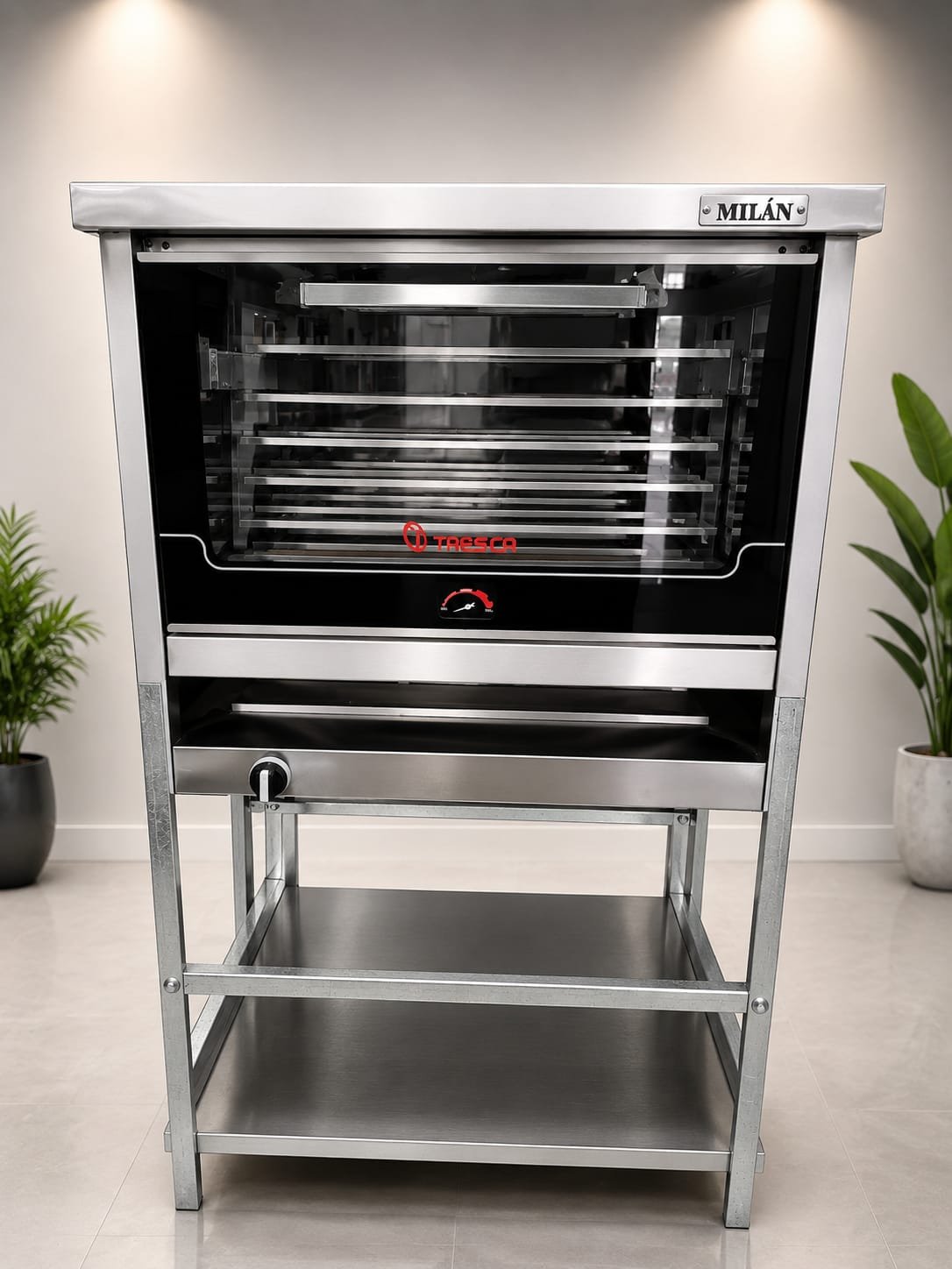 Horno Pizzero Taesca Milan 12 Moldes Acero Inox Multigas